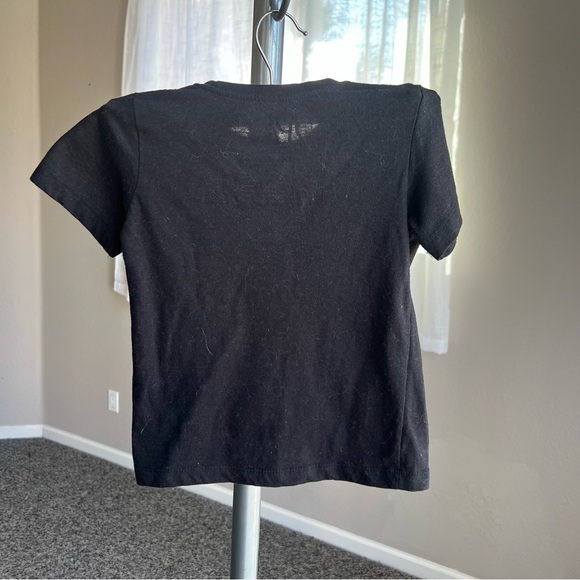 Black Tupac Kids Short Sleeve Tee Unisex - Picture 3 of 5